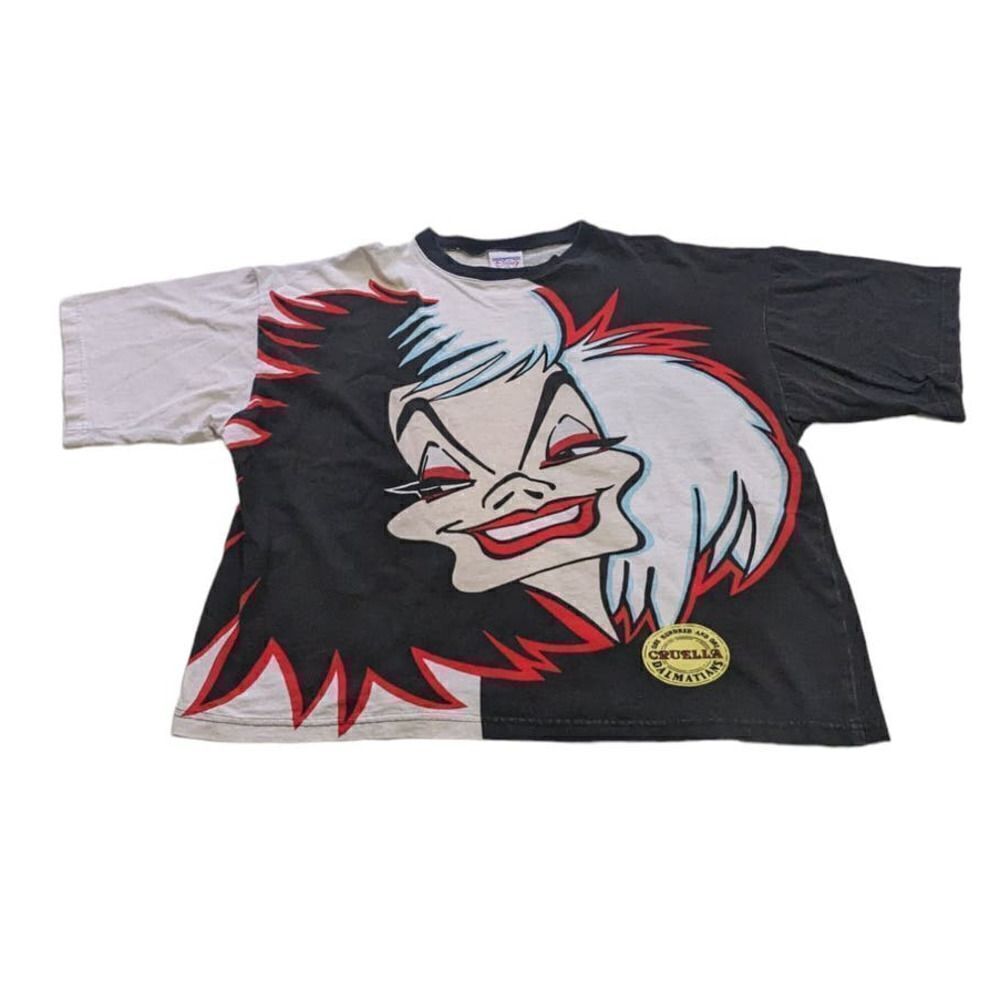 Disney Cruella De Vil Tee Shirt Size L/XL 101 Dalmatians Villain Vintage‎ 90s